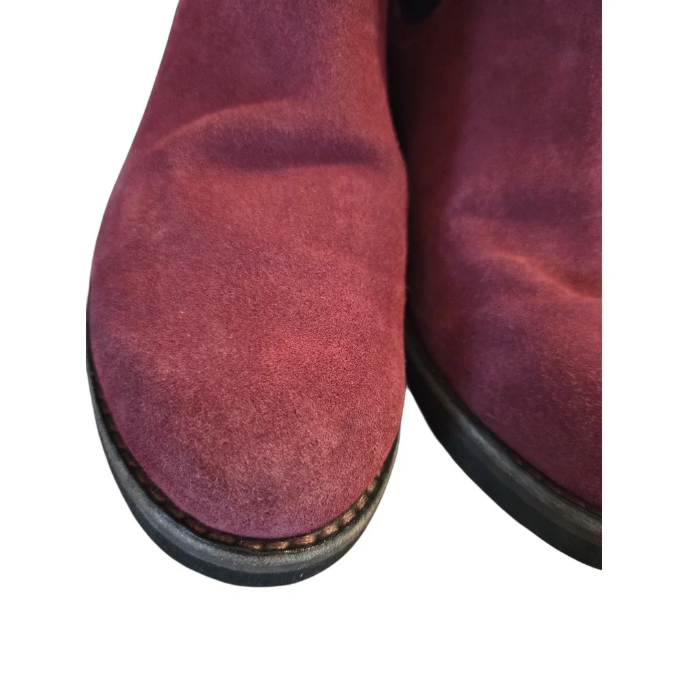 Cole‎ Haan Nike Air Waterproof Suede Chelsea Boots Burgundy